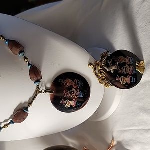 Artisan Brooch/Pendant and Necklace Set